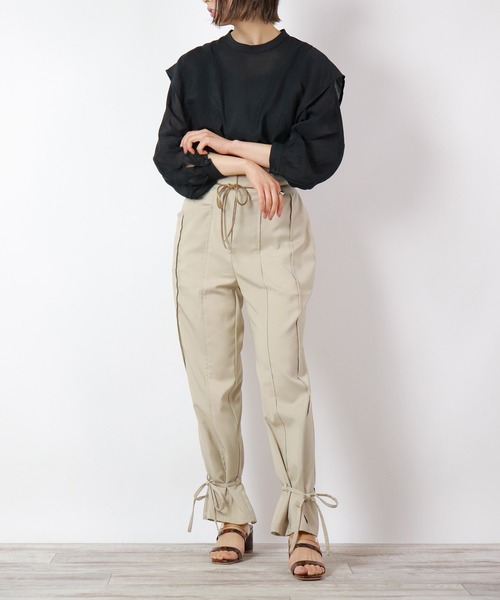 BKhome（ビーケーホーム）の「バンドカラードルマンブラウス（シャツ/ブラウス・レディース・ブラック/ライトグレー/グリーン・FREE）」の14枚目の写真