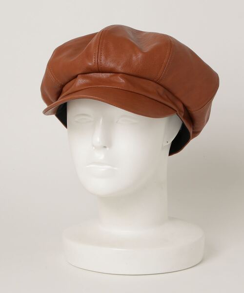 Sense of Grace(センスオブグレース)の「SYNTHETIC LEATHER CASQUETTE(キャスケット・メンズ・ブラック/ダークブラウン/ブラウン/ブラック系/ダークブラウン系/ベージュ・FREE)」の4枚目の写真