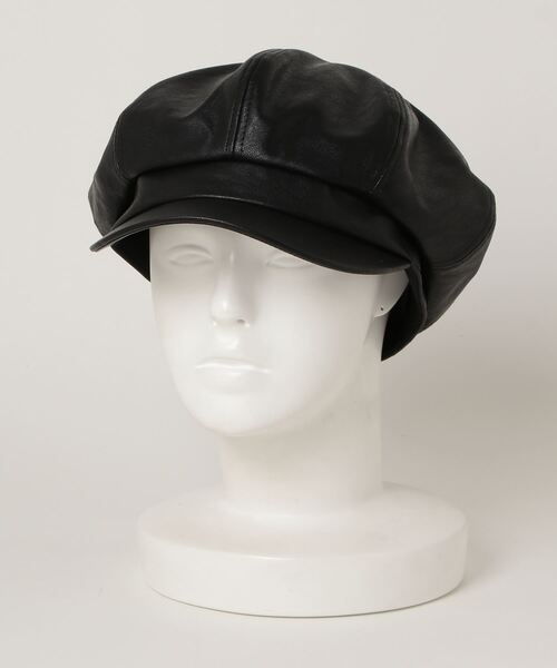 Sense of Grace(センスオブグレース)の「SYNTHETIC LEATHER CASQUETTE(キャスケット・メンズ・ブラック/ダークブラウン/ブラウン/ブラック系/ダークブラウン系/ベージュ・FREE)」の2枚目の写真