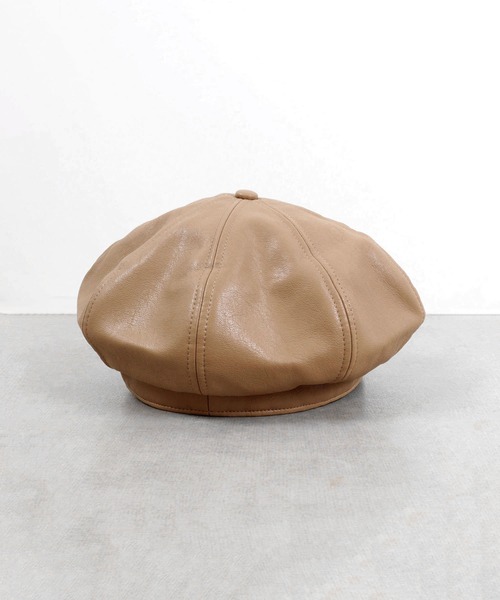 Sense of Grace(センスオブグレース)の「SYNTHETIC LEATHER CASQUETTE(キャスケット・メンズ・ブラック/ダークブラウン/ブラウン/ブラック系/ダークブラウン系/ベージュ・FREE)」の7枚目の写真