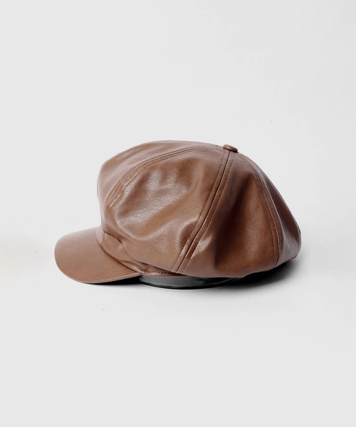 Sense of Grace(センスオブグレース)の「SYNTHETIC LEATHER CASQUETTE(キャスケット・メンズ・ブラック/ダークブラウン/ブラウン/ブラック系/ダークブラウン系/ベージュ・FREE)」の13枚目の写真