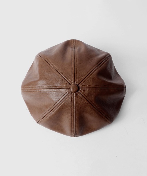 Sense of Grace(センスオブグレース)の「SYNTHETIC LEATHER CASQUETTE(キャスケット・メンズ・ブラック/ダークブラウン/ブラウン/ブラック系/ダークブラウン系/ベージュ・FREE)」の11枚目の写真