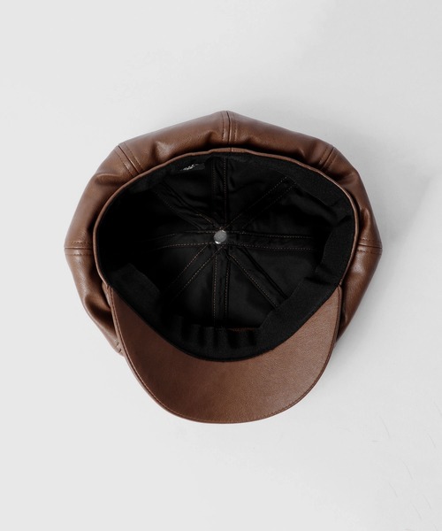 Sense of Grace(センスオブグレース)の「SYNTHETIC LEATHER CASQUETTE(キャスケット・メンズ・ブラック/ダークブラウン/ブラウン/ブラック系/ダークブラウン系/ベージュ・FREE)」の10枚目の写真