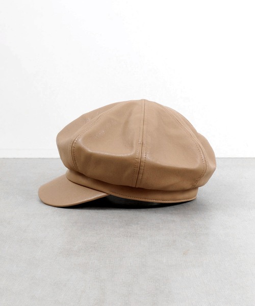 Sense of Grace(センスオブグレース)の「SYNTHETIC LEATHER CASQUETTE(キャスケット・メンズ・ブラック/ダークブラウン/ブラウン/ブラック系/ダークブラウン系/ベージュ・FREE)」の8枚目の写真