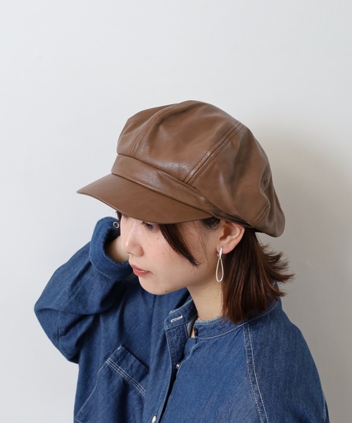 Sense of Grace(センスオブグレース)の「SYNTHETIC LEATHER CASQUETTE(キャスケット・メンズ・ブラック/ダークブラウン/ブラウン/ブラック系/ダークブラウン系/ベージュ・FREE)」の19枚目の写真