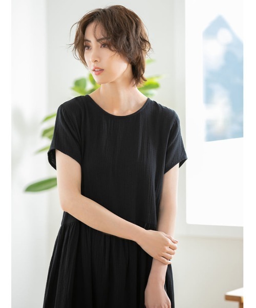 fifth（フィフス）の「ナチュラルガーゼロングワンピース（ワンピース・レディース・ラベンダー/ブラック/モカ・MEDIUM）」の6枚目の写真