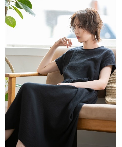 fifth（フィフス）の「ナチュラルガーゼロングワンピース（ワンピース・レディース・ラベンダー/ブラック/モカ・MEDIUM）」の11枚目の写真