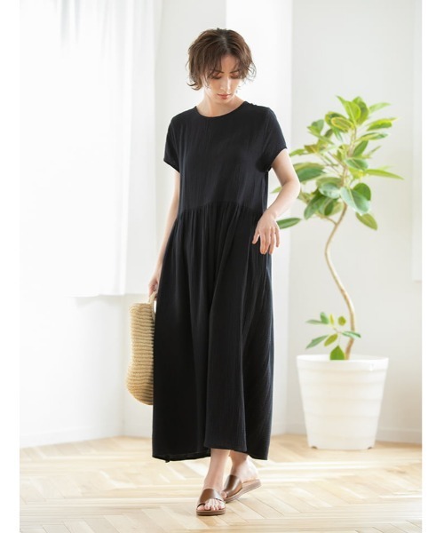 fifth（フィフス）の「ナチュラルガーゼロングワンピース（ワンピース・レディース・ラベンダー/ブラック/モカ・MEDIUM）」の15枚目の写真