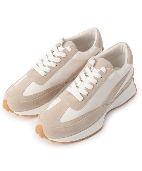 ESPERANZA（エスペランサ）の「◆【残りわずか】マテリアルコンビスニーカー（スニーカー・レディース・ブラック系/アイボリー系・LL/S/M/L）」の2枚目の写真