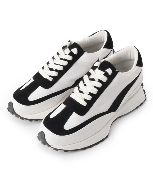 ESPERANZA（エスペランサ）の「◆【残りわずか】マテリアルコンビスニーカー（スニーカー・レディース・ブラック系/アイボリー系・LL/S/M/L）」の7枚目の写真