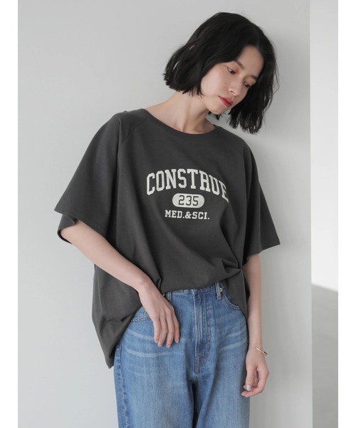 AMERICAN HOLIC（アメリカンホリック）の「ロゴラグランカットプルオーバー（Tシャツ/カットソー・レディース・オフホワイト/チャコールグレー/ライトベージュ・M/L）」の9枚目の写真