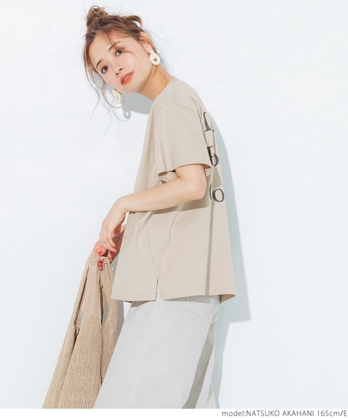 coca（coca）（コカ）の「シルキータッチデザインプリントTシャツ（Tシャツ/カットソー・レディース・ベージュ系その他2/ベージュ系その他/パープル/グリーン/ホワイト/ブラック・ONE SIZE）」の22枚目の写真