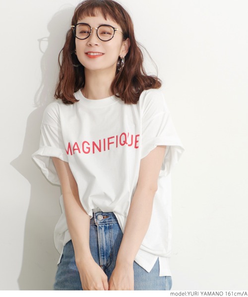 coca（coca）（コカ）の「シルキータッチデザインプリントTシャツ（Tシャツ/カットソー・レディース・ベージュ系その他2/ベージュ系その他/パープル/グリーン/ホワイト/ブラック・ONE SIZE）」の21枚目の写真