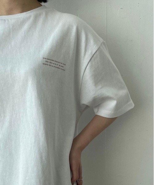 flaner（フラネ）の「ルーズグラフィックTee【ユニセックス対応】（Tシャツ/カットソー・レディース・グリーン/モカ・MEDIUM/LARGE）」の8枚目の写真