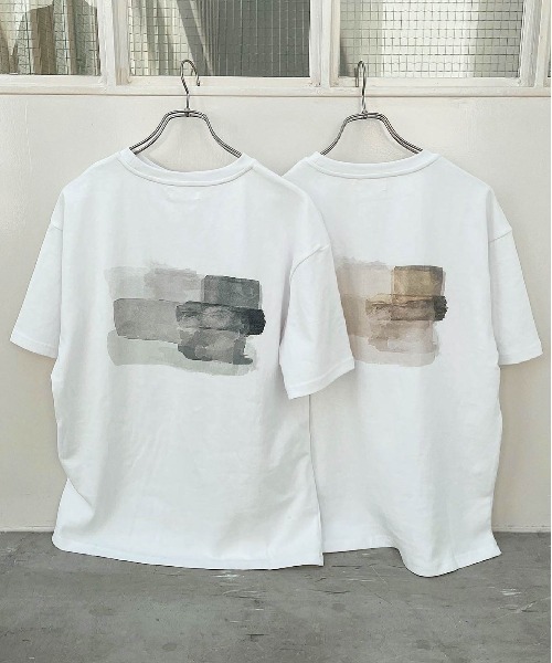flaner（フラネ）の「ルーズグラフィックTee【ユニセックス対応】（Tシャツ/カットソー・レディース・グリーン/モカ・MEDIUM/LARGE）」の13枚目の写真