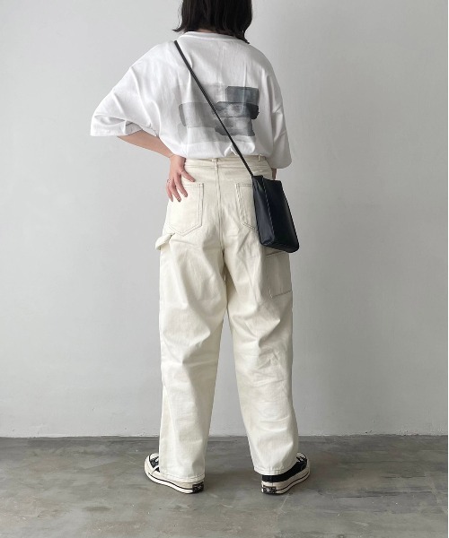 flaner（フラネ）の「ルーズグラフィックTee【ユニセックス対応】（Tシャツ/カットソー・レディース・グリーン/モカ・MEDIUM/LARGE）」の10枚目の写真