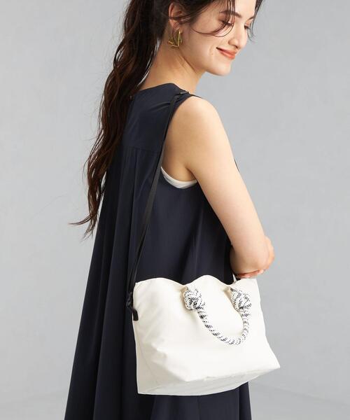 green label relaxing（グリーンレーベルリラクシング）の「SC MIX CD ナイロン 2WAY トート ショルダー バッグ（ショルダーバッグ・レディース・ホワイト/ブラック・FREE）」の16枚目の写真