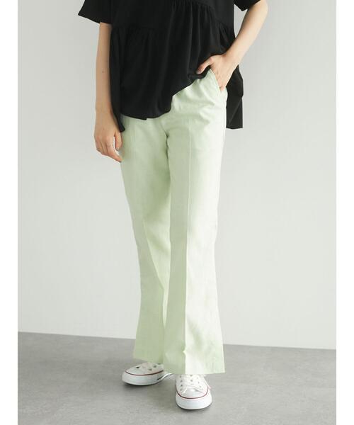 CRAFT STANDARD BOUTIQUE（クラフトスタンダードブティック）の「裾スリットフレアパンツ（スラックス・レディース・ライトグリーン/アイボリー/ラベンダー・M/L）」の4枚目の写真