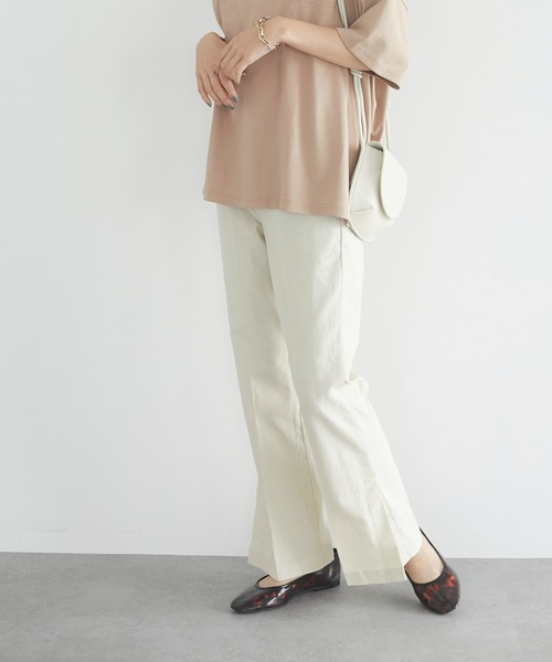 CRAFT STANDARD BOUTIQUE（クラフトスタンダードブティック）の「裾スリットフレアパンツ（スラックス・レディース・ライトグリーン/アイボリー/ラベンダー・M/L）」の14枚目の写真