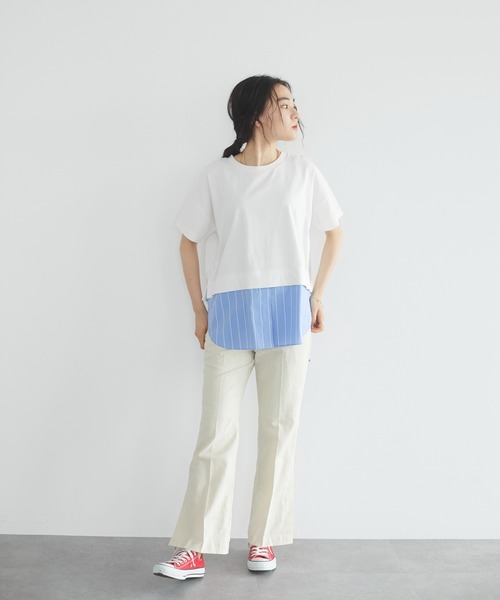 CRAFT STANDARD BOUTIQUE（クラフトスタンダードブティック）の「裾スリットフレアパンツ（スラックス・レディース・ライトグリーン/アイボリー/ラベンダー・M/L）」の8枚目の写真