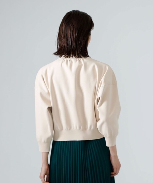 CAST:(キャストコロン)の「ニットブルゾン(ニット/セーター・レディース・ベージュ/ネイビー/ブラウン/グリーン・M)」の12枚目の写真