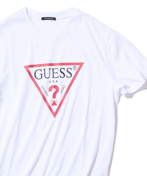 Guess(ゲス)の「GUESS/ゲス MEN S S/SLV TEE SHIRT 半袖Tシャツ(Tシャツ/カットソー・メンズ・ホワイト/ブラック・M/L/XL)」の1枚目の写真