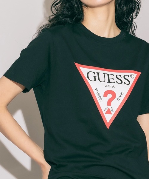 Guess(ゲス)の「GUESS/ゲス MEN S S/SLV TEE SHIRT 半袖Tシャツ(Tシャツ/カットソー・メンズ・ホワイト/ブラック・M/L/XL)」の2枚目の写真