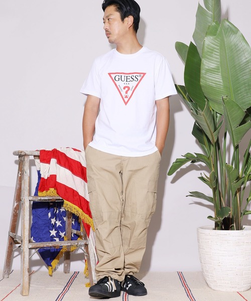 Guess(ゲス)の「GUESS/ゲス MEN S S/SLV TEE SHIRT 半袖Tシャツ(Tシャツ/カットソー・メンズ・ホワイト/ブラック・M/L/XL)」の10枚目の写真