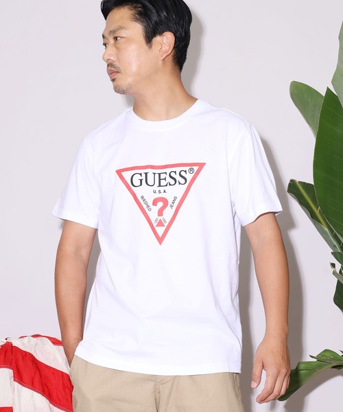 Guess(ゲス)の「GUESS/ゲス MEN S S/SLV TEE SHIRT 半袖Tシャツ(Tシャツ/カットソー・メンズ・ホワイト/ブラック・M/L/XL)」の12枚目の写真