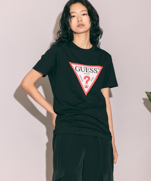 Guess(ゲス)の「GUESS/ゲス MEN S S/SLV TEE SHIRT 半袖Tシャツ(Tシャツ/カットソー・メンズ・ホワイト/ブラック・M/L/XL)」の19枚目の写真