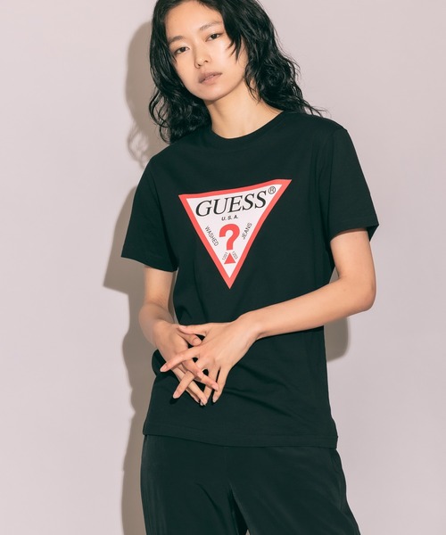 Guess(ゲス)の「GUESS/ゲス MEN S S/SLV TEE SHIRT 半袖Tシャツ(Tシャツ/カットソー・メンズ・ホワイト/ブラック・M/L/XL)」の20枚目の写真