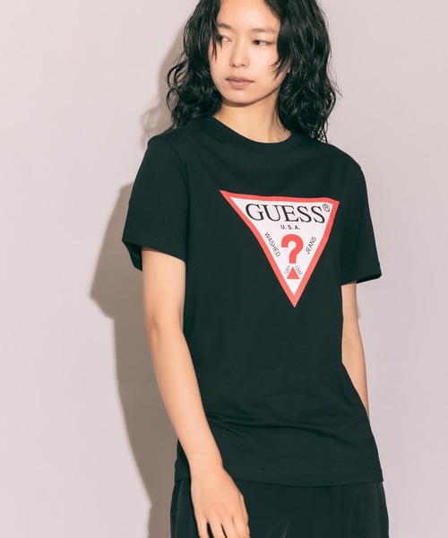 Guess(ゲス)の「GUESS/ゲス MEN S S/SLV TEE SHIRT 半袖Tシャツ(Tシャツ/カットソー・メンズ・ホワイト/ブラック・M/L/XL)」の21枚目の写真