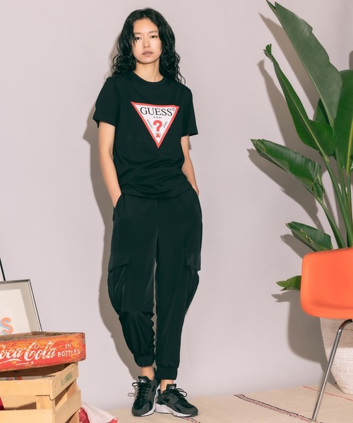 Guess(ゲス)の「GUESS/ゲス MEN S S/SLV TEE SHIRT 半袖Tシャツ(Tシャツ/カットソー・メンズ・ホワイト/ブラック・M/L/XL)」の14枚目の写真