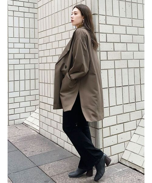 MURUA（ムルーア）の「ディープスリットロングジャケット（テーラードジャケット・レディース・グリーン/モカ/その他1・FREE）」の15枚目の写真