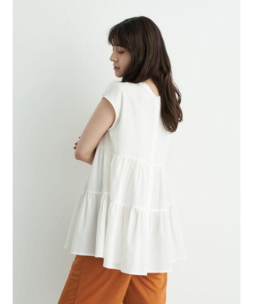 YECCA VECCA（イェッカヴェッカ）の「・2wayティアードチュニックブラウス＊（シャツ/ブラウス・レディース・ホワイト/ブラック/ストライプ・FREE）」の20枚目の写真