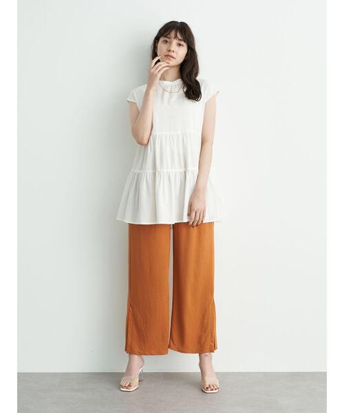 YECCA VECCA（イェッカヴェッカ）の「・2wayティアードチュニックブラウス＊（シャツ/ブラウス・レディース・ホワイト/ブラック/ストライプ・FREE）」の19枚目の写真