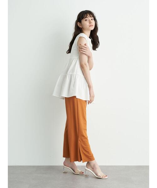 YECCA VECCA（イェッカヴェッカ）の「・2wayティアードチュニックブラウス＊（シャツ/ブラウス・レディース・ホワイト/ブラック/ストライプ・FREE）」の17枚目の写真