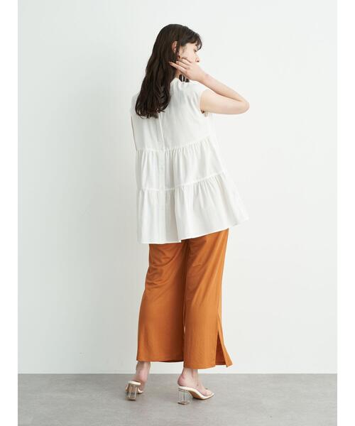 YECCA VECCA（イェッカヴェッカ）の「・2wayティアードチュニックブラウス＊（シャツ/ブラウス・レディース・ホワイト/ブラック/ストライプ・FREE）」の16枚目の写真