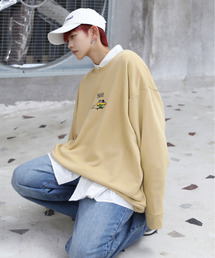 EFFECTION（エフェクション）の「【neos -addictive design-】ビッグシルエット スケーター 刺繍 ミニ裏毛 スウェット プルオーバー トレーナー（スウェット）」