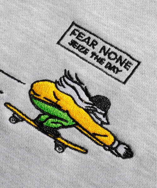 neos(ネオス)の「【neos -addictive design-】ビッグシルエット スケーター 刺繍 ミニ裏毛 スウェット プルオーバー トレーナー(スウェット・メンズ・ブラック/ベージュ/グレー/グリーン・MEDIUM/LARGE)」の21枚目の写真