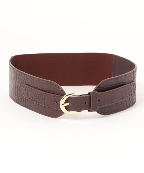 Andemiu（アンデミュウ）の「カタオシワイドベルト217722（ベルト・レディース・ブラック/ブラウン・FREE）」の2枚目の写真