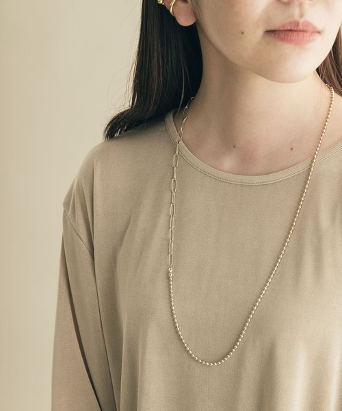 SMELLY（スメリー）の「ボールチェーンキリカエロングネックレス（ネックレス・レディース・ゴールド・-）」の9枚目の写真