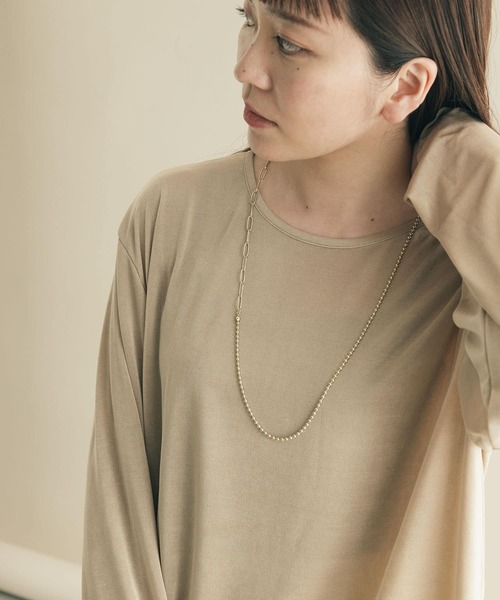 SMELLY（スメリー）の「ボールチェーンキリカエロングネックレス（ネックレス・レディース・ゴールド・-）」の4枚目の写真