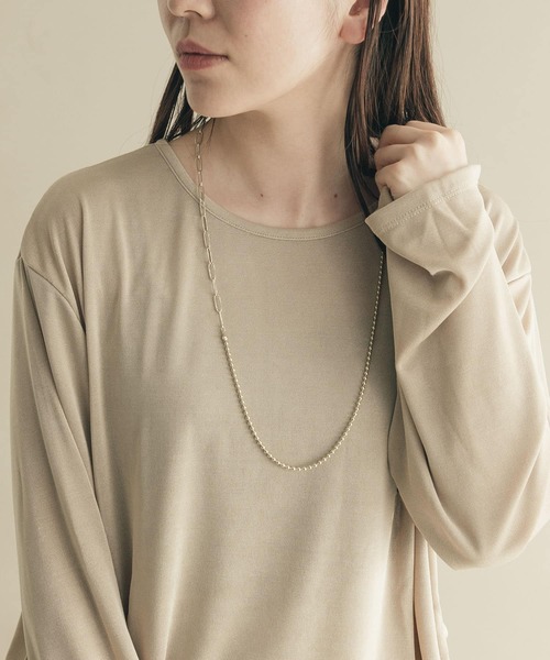 SMELLY（スメリー）の「ボールチェーンキリカエロングネックレス（ネックレス・レディース・ゴールド・-）」の3枚目の写真