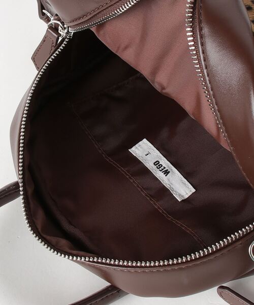 WEGO（ウィゴー）の「WEGO/【ZOZOTOWN＆一部店限定】パスケース付きボストンショルダーバッグ（ショルダーバッグ・レディース・ブラック/その他1/ブラウン・FREE）」の7枚目の写真