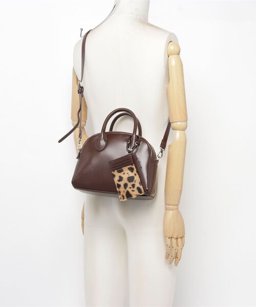 WEGO（ウィゴー）の「WEGO/【ZOZOTOWN＆一部店限定】パスケース付きボストンショルダーバッグ（ショルダーバッグ・レディース・ブラック/その他1/ブラウン・FREE）」の18枚目の写真