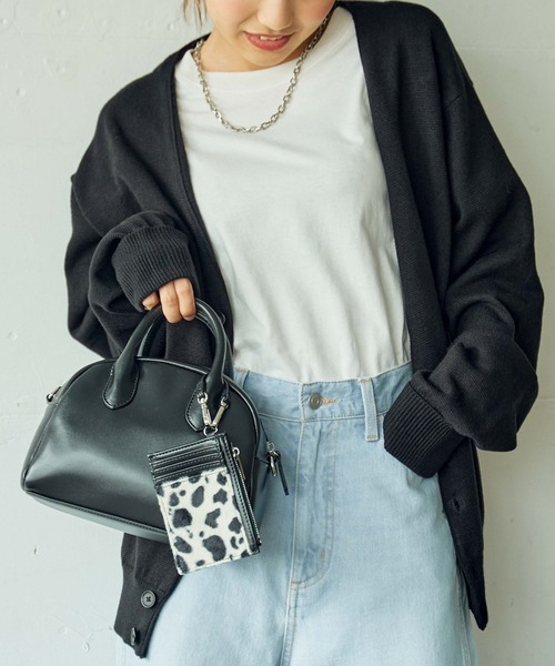 WEGO（ウィゴー）の「WEGO/【ZOZOTOWN＆一部店限定】パスケース付きボストンショルダーバッグ（ショルダーバッグ・レディース・ブラック/その他1/ブラウン・FREE）」の19枚目の写真