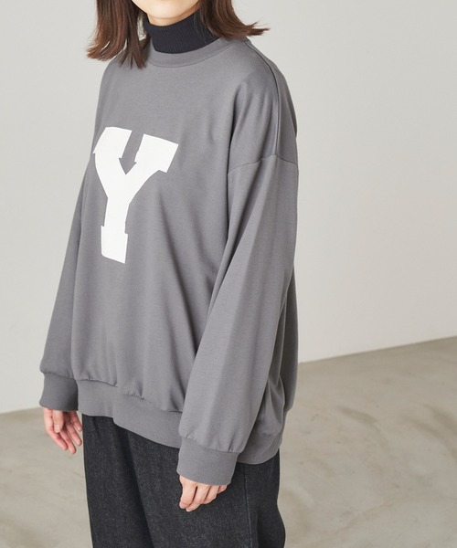 &yam(アンドヤム)の「ビッグイニシャル"Y"ロゴスウェット【親子お揃い/リンクコーデ】(スウェット・レディース・ブラック/グリーン/ベージュ・FREE)」の10枚目の写真