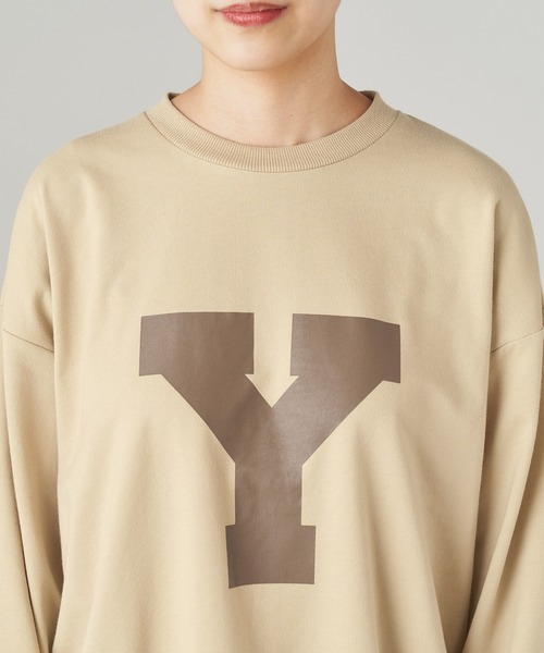 &yam(アンドヤム)の「ビッグイニシャル"Y"ロゴスウェット【親子お揃い/リンクコーデ】(スウェット・レディース・ブラック/グリーン/ベージュ・FREE)」の18枚目の写真