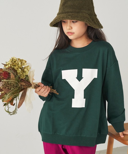 &yam(アンドヤム)の「ビッグイニシャル"Y"ロゴスウェット【親子お揃い/リンクコーデ】(スウェット・レディース・ブラック/グリーン/ベージュ・FREE)」の8枚目の写真